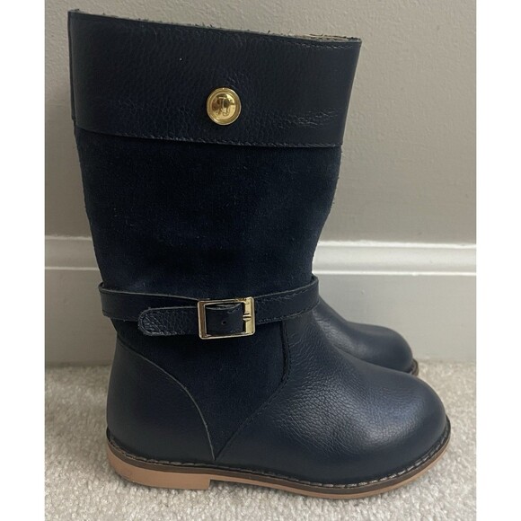 JANIE & JACK  Toddler 6 Navy RIDING Side Zip FALL Boots - Picture 1 of 9